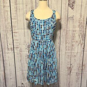 Calvin Klein Blue Polka-Spot Midi Dress